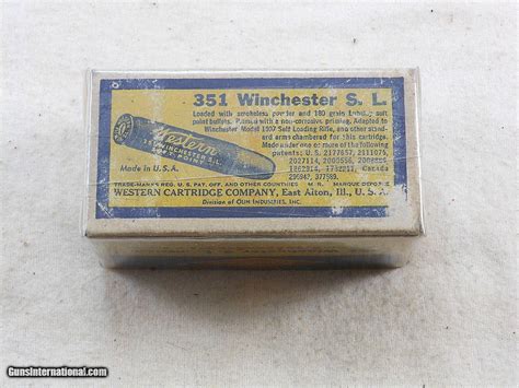 Western Cartridge Co 351 Winchester Self Loading In Bullseye Box