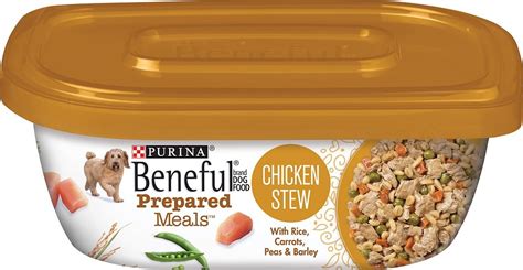Serve purina beneful incredibites for small dogs as a meal, or use the cans as delicious wet dog food toppings. Beneful Prepared Meals Chicken Stew Wet Dog Food | PetFlow