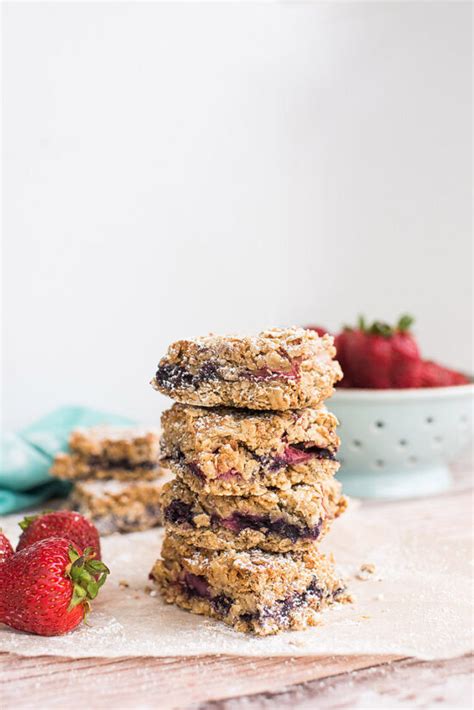 Vegan Gluten Free Strawberry Oat Bars Xoxobella