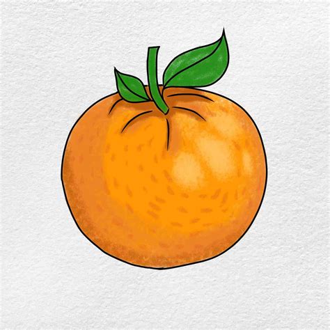 Orange Drawing For Kids Helloartsy