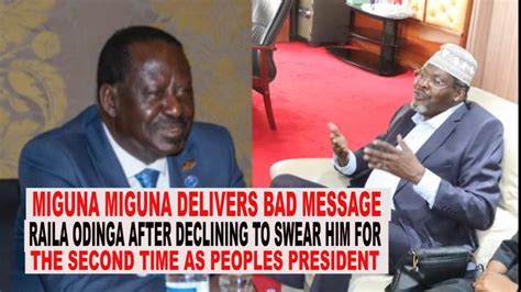 Miguna Miguna Bad Message To Raila Odinga And Declines To Swear Him Again As Peoples President