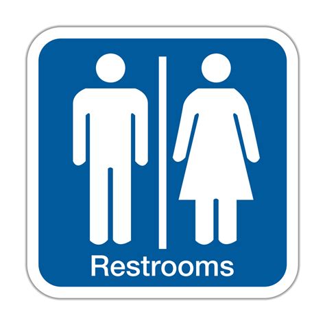 b women s restroom hall signs