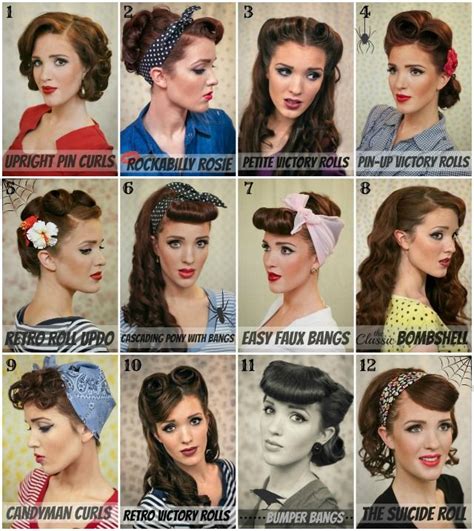 Halloween Inspiration Retro Hair Tutorial Round Up The Freckled Fox