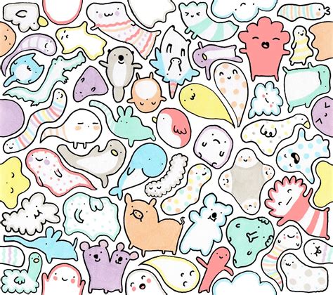 Animals Doodle Pattern Kirakiradoodles 1280×1135 Cute Small