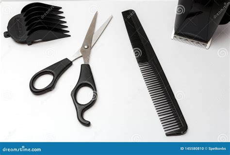 Set Of Tools For Haircut Scissor Comb Stock Photo Image Of Barber