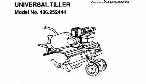 Craftsman 486252444 User Manual TILLER Manuals And Guides L0607420