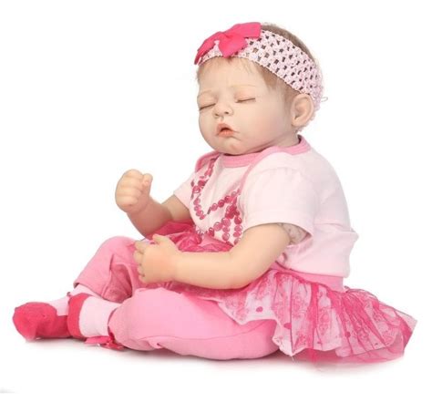 bebe reborn olhos fechados super realista boneca menina 55cm r 599 99 em mercado livre