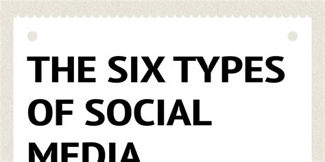 The Six Types Of Social Media Infogram