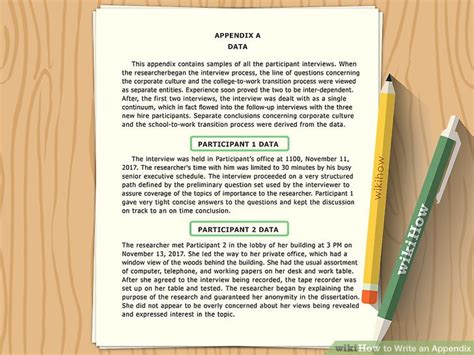 The appendix provides several ways of elaborating on this simple setup. The Easiest Way to Write an Appendix - wikiHow