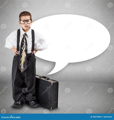 Serious Little Business Boy Stock Image Image Of Child Outsize 30610485