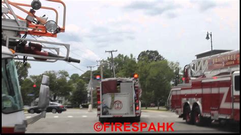 Braintree Fire Engine 4 Going To A Medical Call Youtube