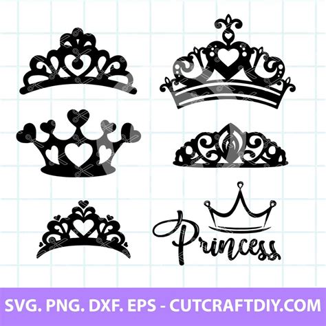Png Dxf Crown Clipart Crown Svg Crown Vector Princess Crown Svg Prince