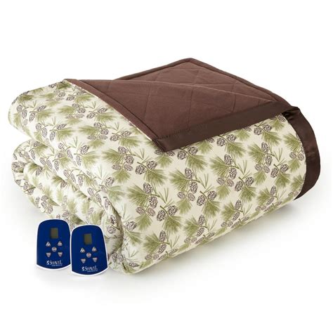 Dual control of cal king electric blanket most california king electric blankets feature dual control. Micro Flannel King/Cal King Pinecone Electric Heated ...