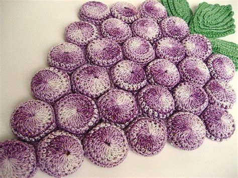 Crocheted Grape Bottle Cap Trivet Crochet Leaf Patterns Crochet