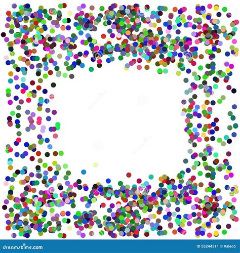 Confetti Frame Stock Vector Illustration Of Isolated 55244311