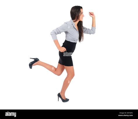 Beautiful Woman Running Cut Out Stock Images Pictures Alamy