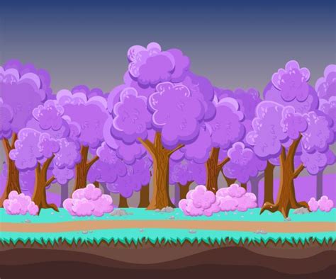 Landscape For Gamebackground For Game Seamless Cartoon Landscape