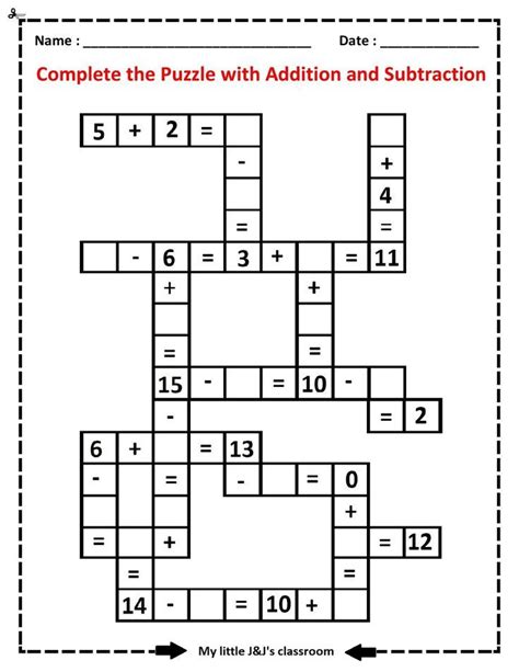 Math Puzzle In 2023 Maths Puzzles Addition And Subtraction Practice