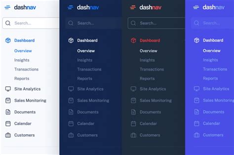Responsive Dashboard Sidebar Menu Templates Dashnav Free Jquery Plugins