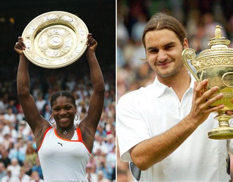 Monica seles 1992 wimbledon f →. Wimbledon 2003 singles winners Roger Federer and Serena ...