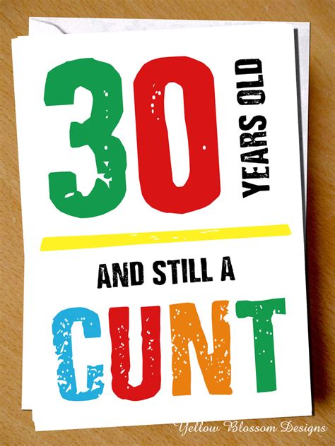 Happy 30th Birthday Greeting Card Friend Rude Banter Insult Comedy Fun