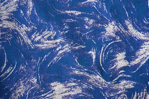 Fabric Texture With Blue Swirl Pattern Picture Free Photograph