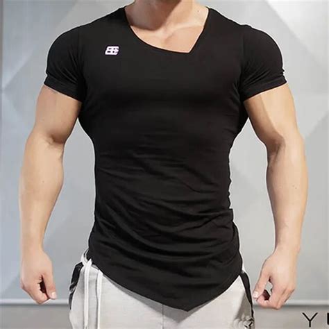 Mens Body Tight Fitting Short Sleeved T Shirt Fitness Organization Gyms Engineer Fitness Gyms