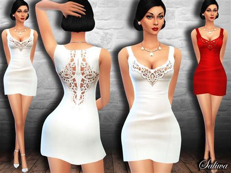 4 Colour Lace Short Dress Design By Saliwa Found In Tsr Category Sims
