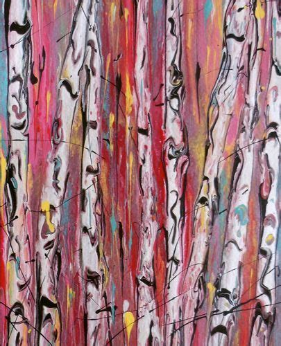 Daily Painters Abstract Gallery Abstracted Aspen Tree Paintings