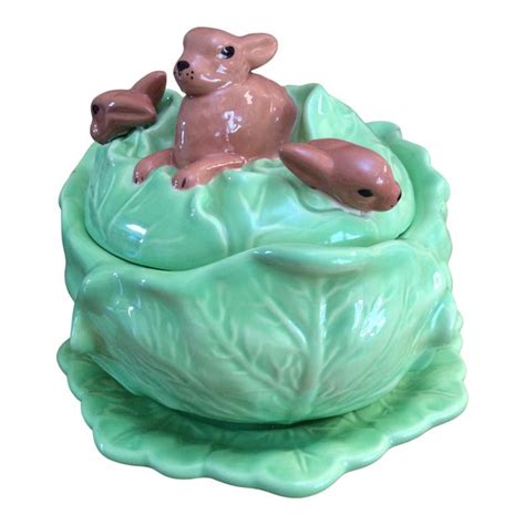 Vintage Cabbage And Rabbit Soup Tureen Chairish