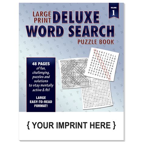 Large Print Deluxe Word Search Puzzle Book Foremost Promotions