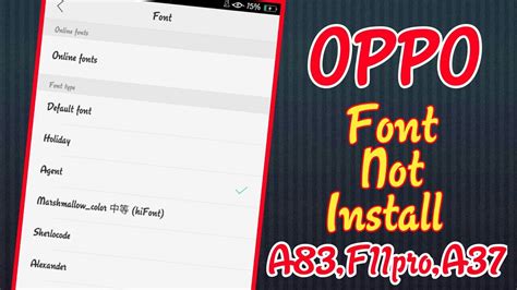 Oppo Trick To Install Font Style In Oppo Smartphones Install Font