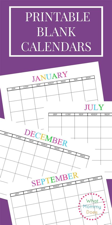 Create 2020 2021 Blank Monthly Calendar Calendar Template Printable