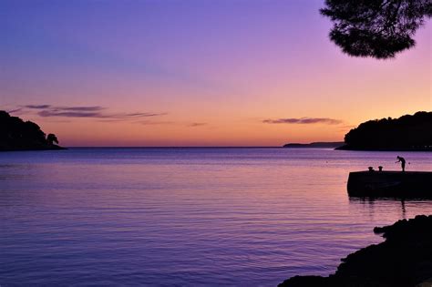Croatia Losinj Sunset Sea Water Island Adriatic Ocean Landscape
