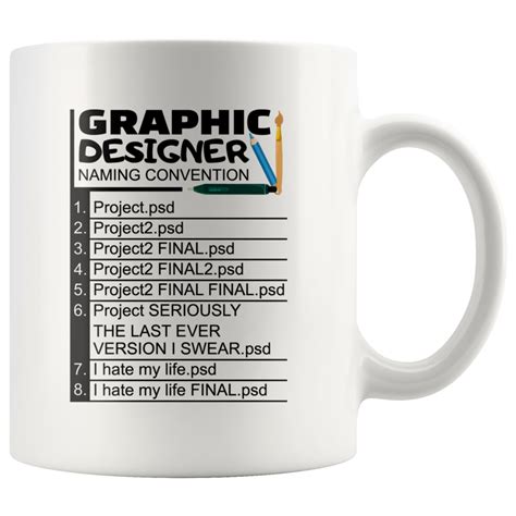 Graphic Designer Naming Convention Funny Ceramic Coffee Mug 11oz Graphic Design Graphic