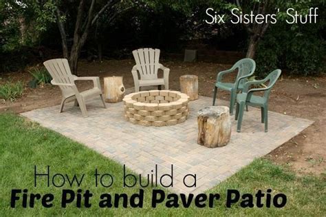 We got home from work at 6:15 on friday and were done by 6:45. How to build your own fire pit and paver patio from SixSistersStuff.com. #DIY #Lowes #outdoors # ...