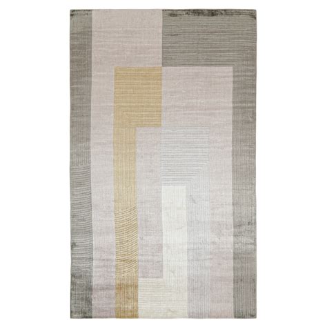 Rug And Kilims Modern Rug In Grey With White Geometric Patterns For