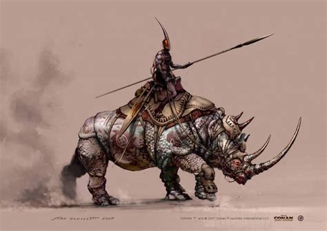 Rhino Mount Video Games Artwork Fantasy Creatures