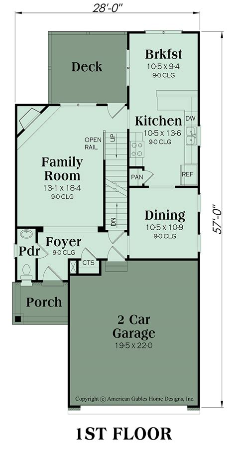 Narrow Lot Plan 2064 Square Feet 4 Bedrooms 2 Bathrooms Lauren