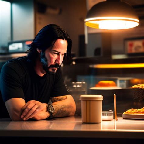 Taylorbeck Keanu Reeves Working In A Sandwich Shop
