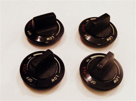 Wb3k62 Ge Gas Range Black Burner Knob Set Set Of Four Good Appliance