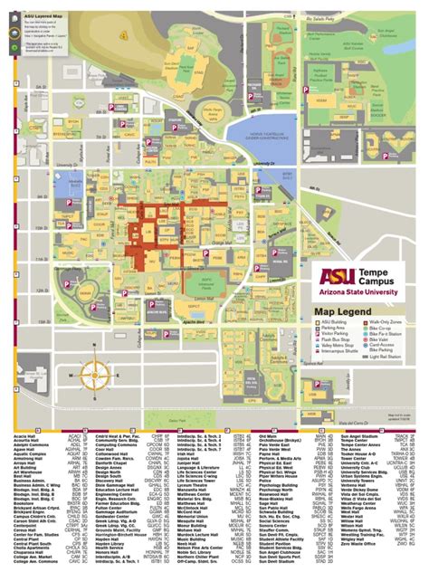 Asu Map Tempe Current Arizona State University Sports