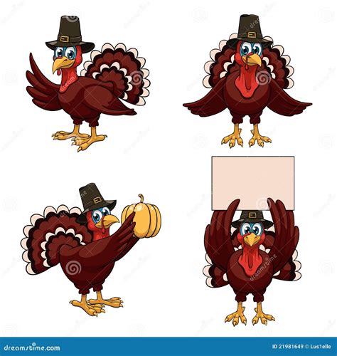 Thanksgiving Turkeys Set Stock Illustrations 119 Thanksgiving Turkeys