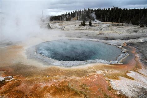 Hot Springs And Geysers In Yellowstone Photograph By Pierre Leclerc
