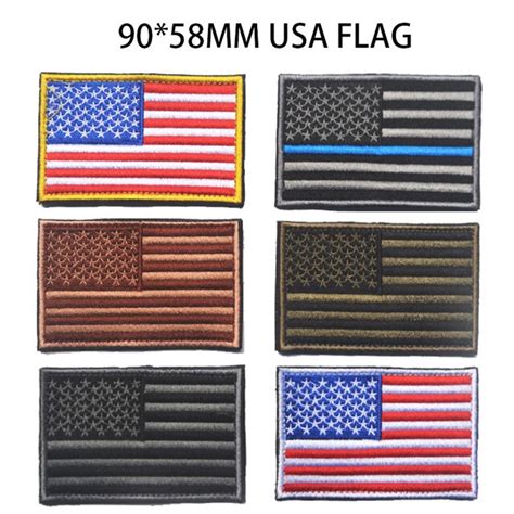 Embroidered 9058mm Usa Flag Patches Army 3d Tactical Military Patches