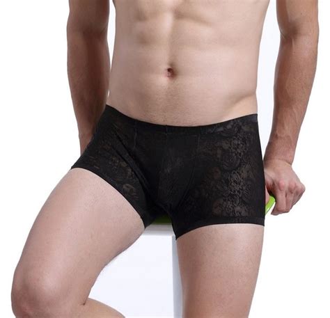 Brand New Cockcon Men Underwear Boxers Seamless Lace U Convex Pouch Penis Cueca Male Sexy