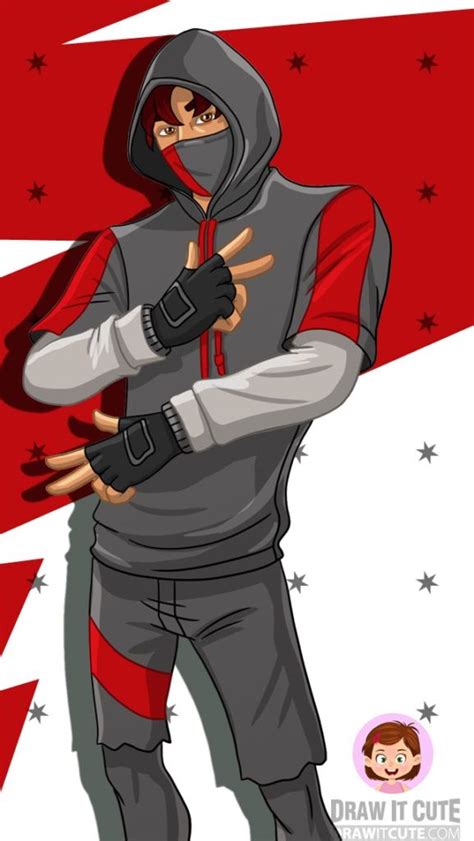 Take the exclusive ikonik & scenario emote. How to draw Ikonik easy | Fortnite Season 8 tutorial ...
