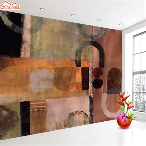 Shinehome Abstract Watercolor Painting Style 3d Photo Wallpaper For