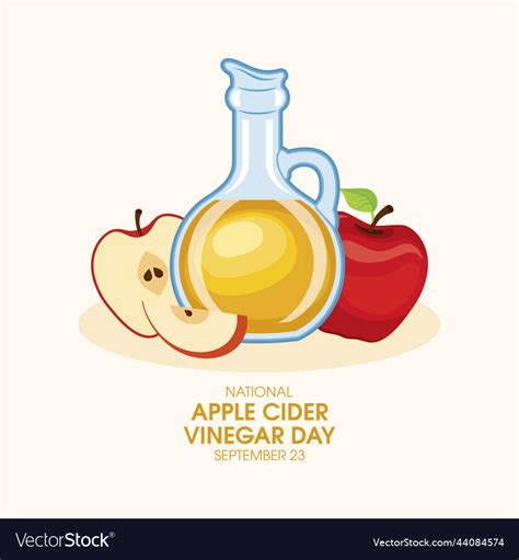 National Apple Cider Vinegar Day Poster Royalty Free Vector