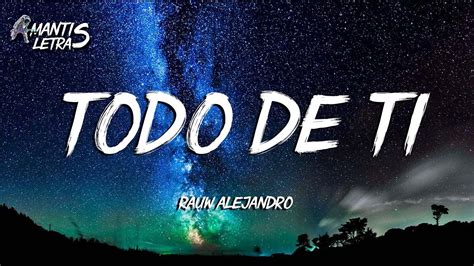 Rauw Alejandro Todo De Ti Lyrics Letra YouTube